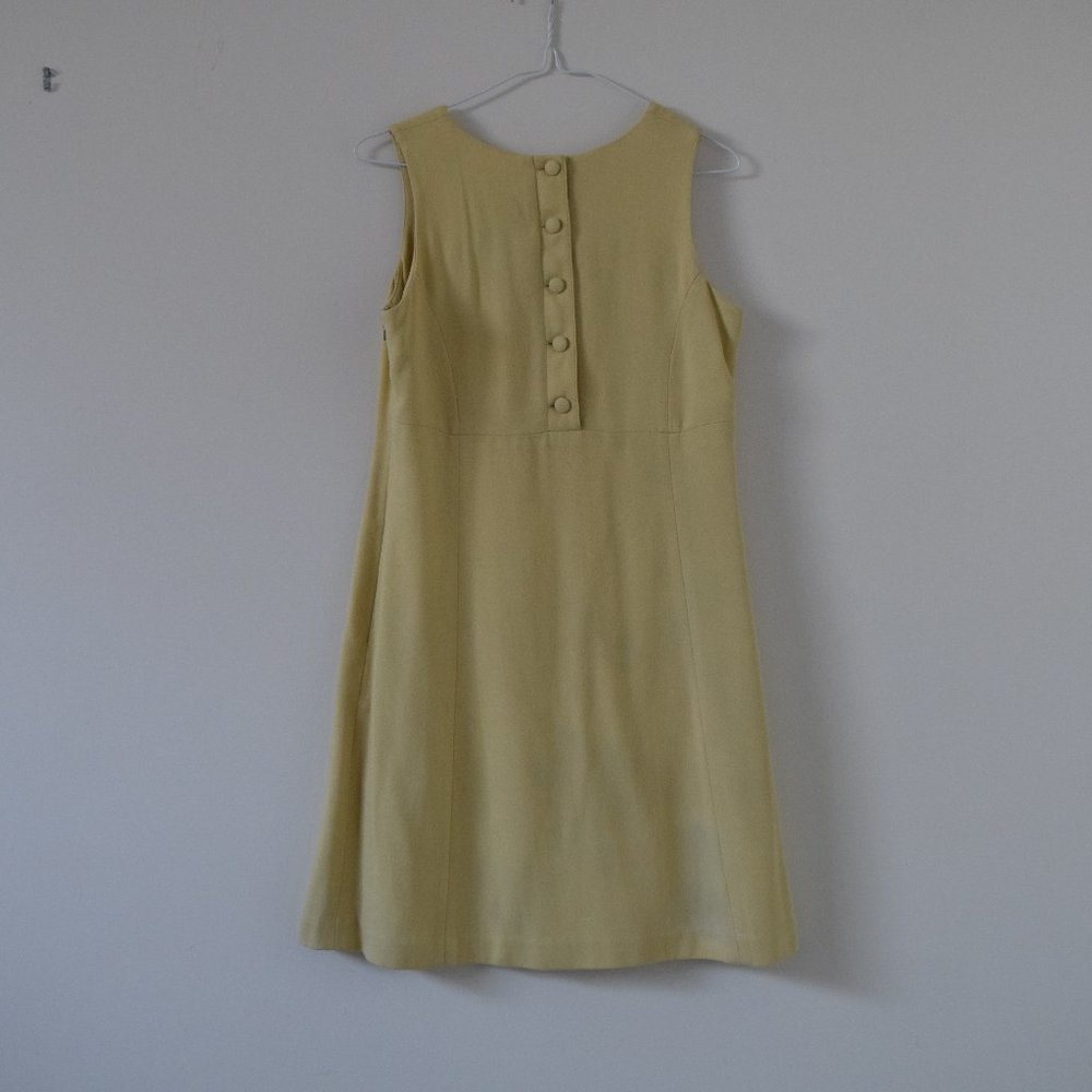 BP. Vintage Chartreuse Button Up Sheath Midi Dress | Size S